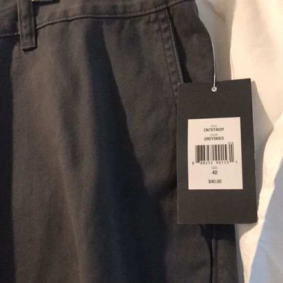 John Bartlett Consensus Men's Flat Front Slim Chino Pants In Grey Size 40 NWT - Picture 3 of 6